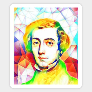 Alexis de Tocqueville Colourful Portrait | Alexis de Tocqueville Artwork 11 Sticker